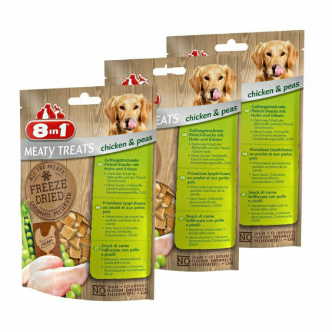 Friandises pour chien sans céréales Freeze Dried 8in1