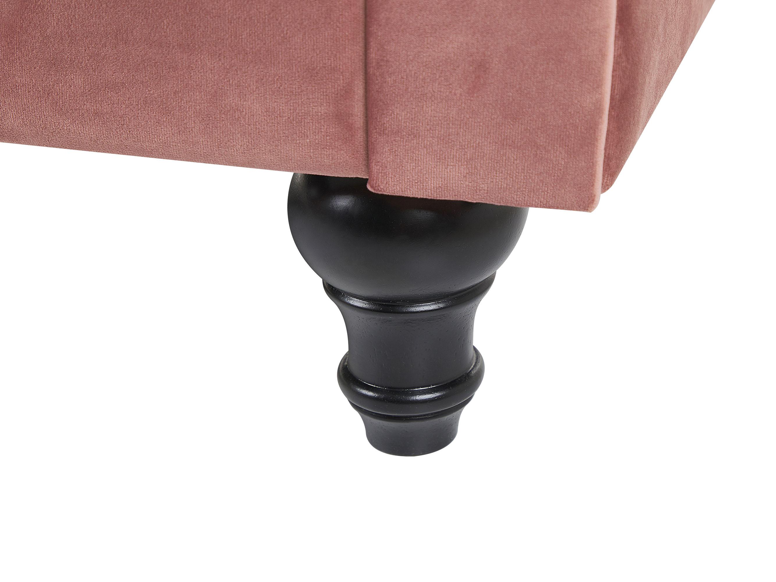 Bank 3-zits CHESTERFIELD Fluweel Roze