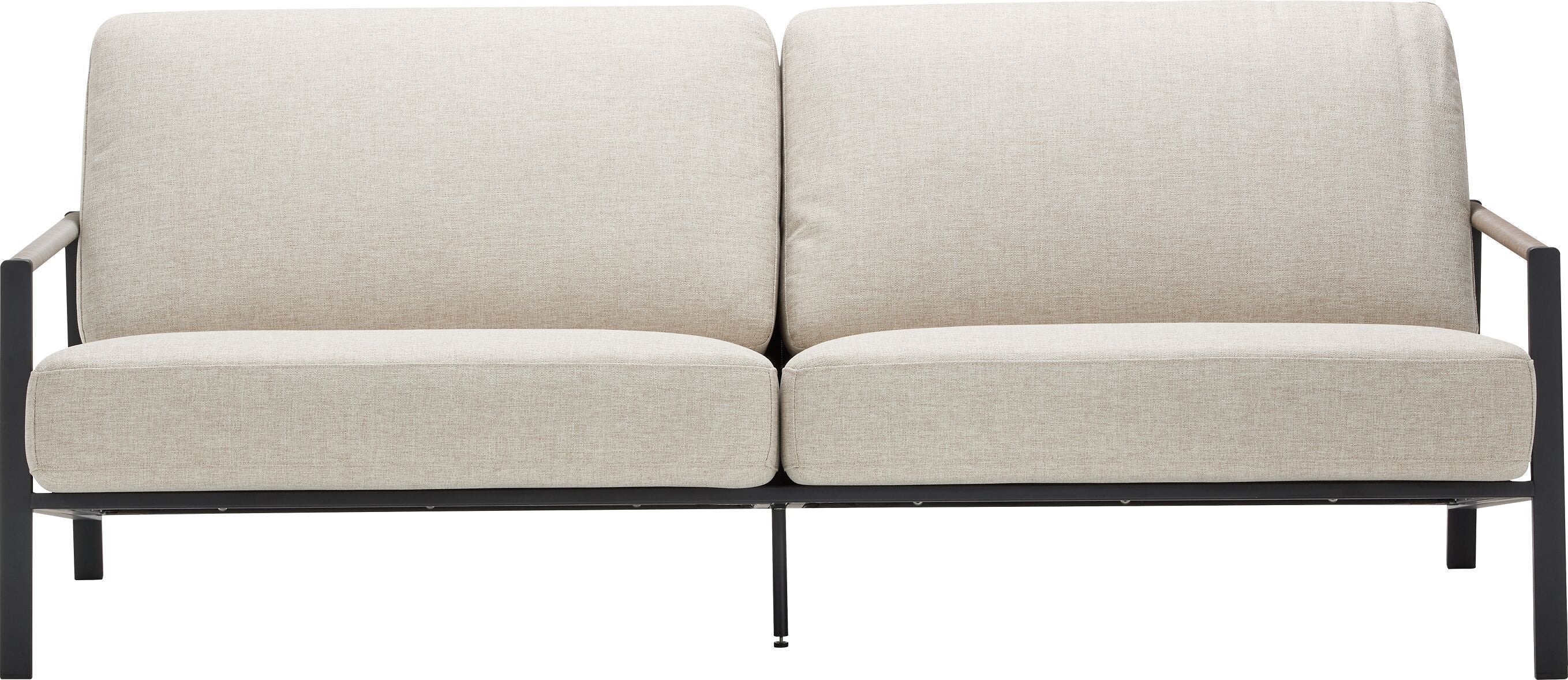 LAZARETO II Lounge Sofa 2,5 beige/schwar - Beige / B: 193.0 cm x T: 98.0 cm x H: 78.0 cm