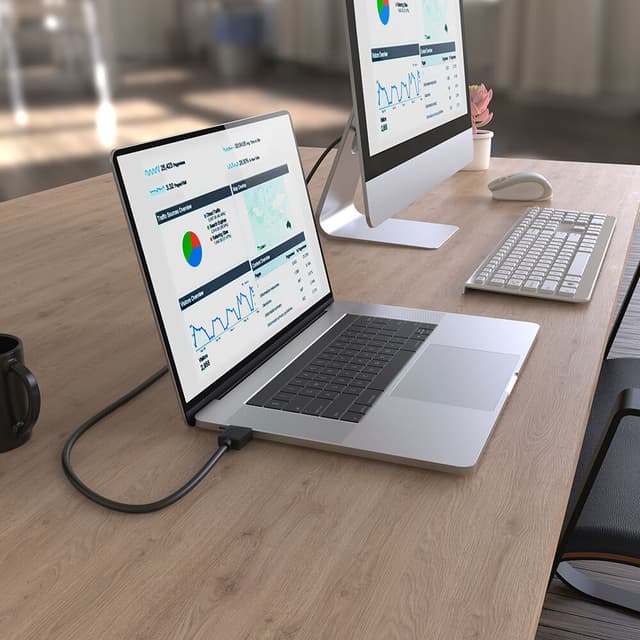 Kabel DisplayPort 1.2 Ultra-HD 4K 1.5m Sort