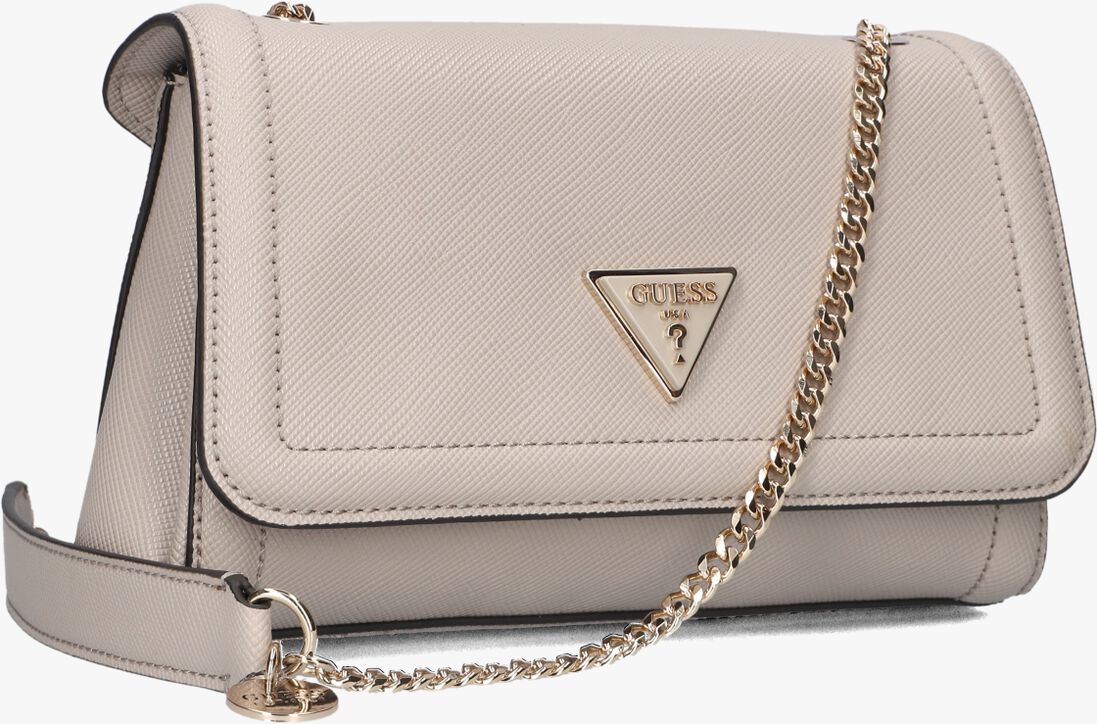 GUESS taupe guess schoudertas noelle convertible xbody flap