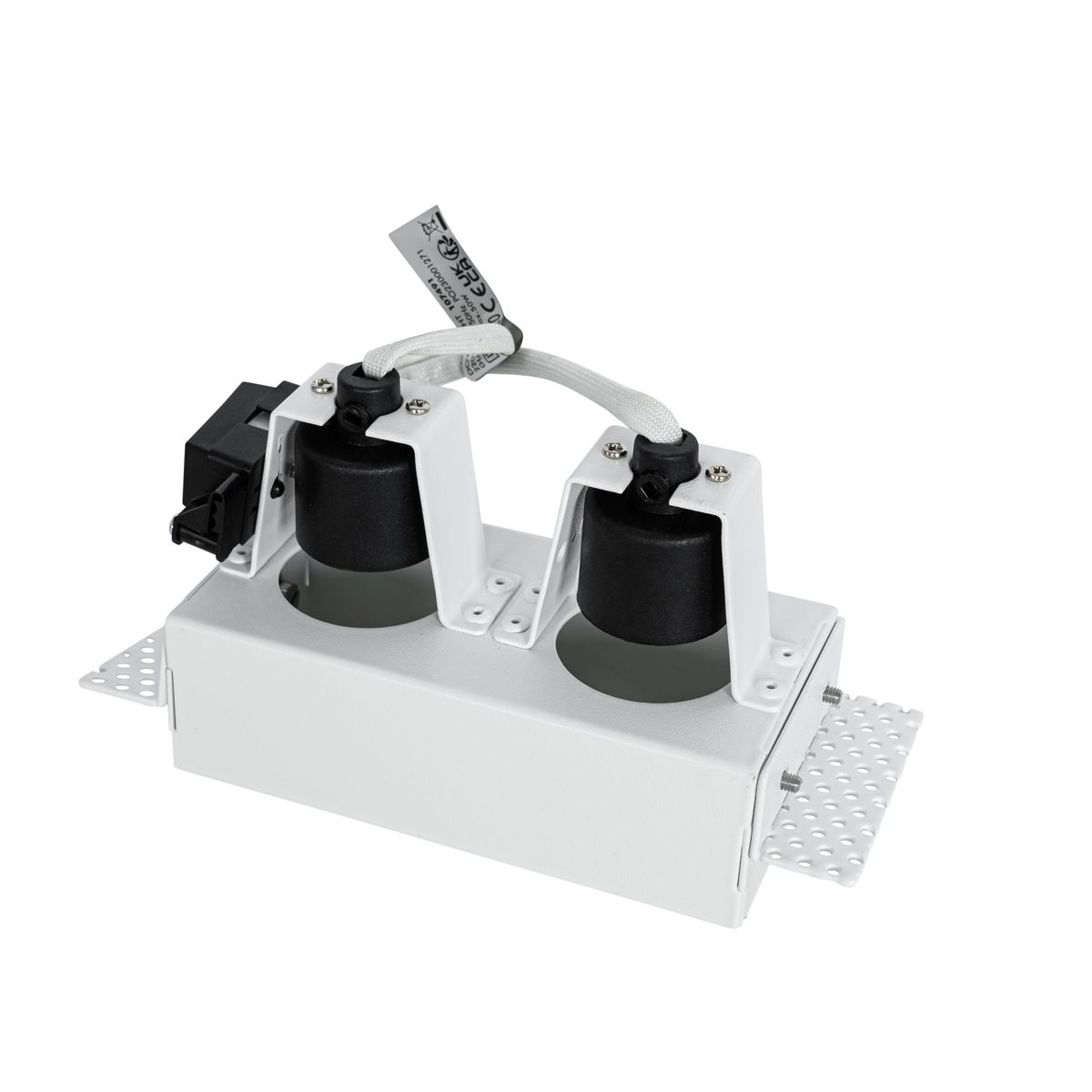 Set van 6 inbouwspots wit GU10 50mm 2-lichts trimless - Oneon