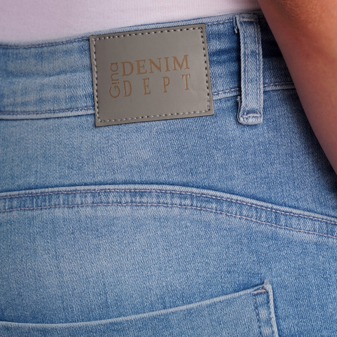 Damen Capri-Jeans in Denim-Optik blau
