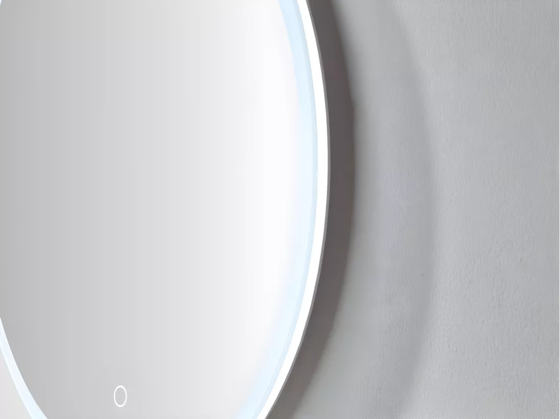 Miroir de salle de bain lumineux rond à leds anti-buée - D80 cm - DANIELA
