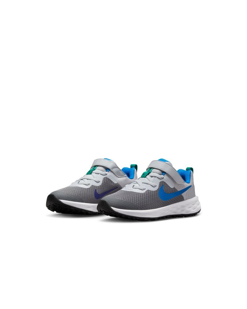 Chaussures Nike Revolution 6 Gris & Bleu Royal pour enfant