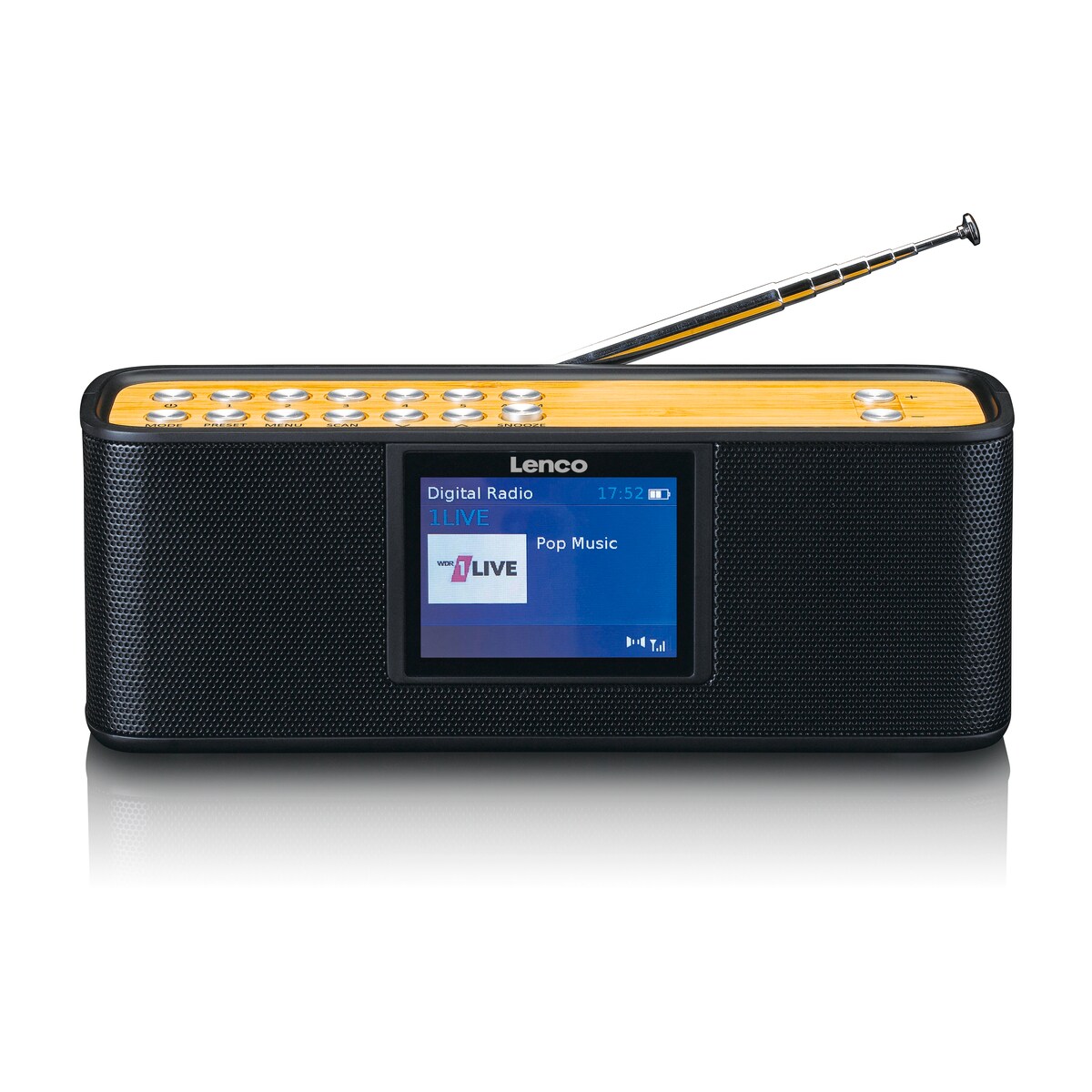LENCO PDR-045BK DAB+-Radio mit Bluetooth 5.0, schwarz