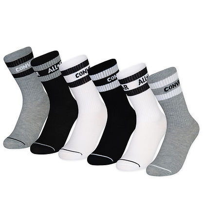 Converse Strømper - 6-pak - Basic WordMørk- Dark Grey Heather