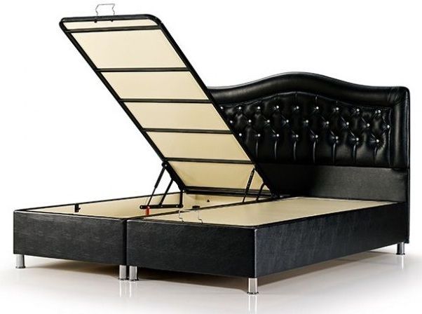 Opberg Boxspring Diamond - Kunstleder - Met Hoofdbord - Antiallergisch