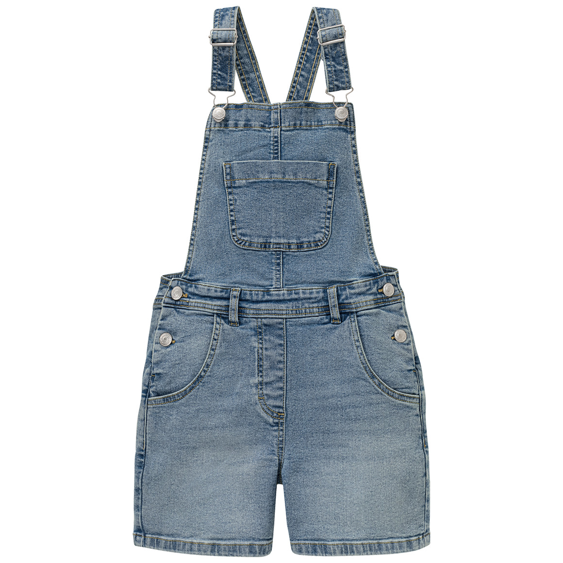 Beatwear Mädchen Latzshorts aus Denim hellblau