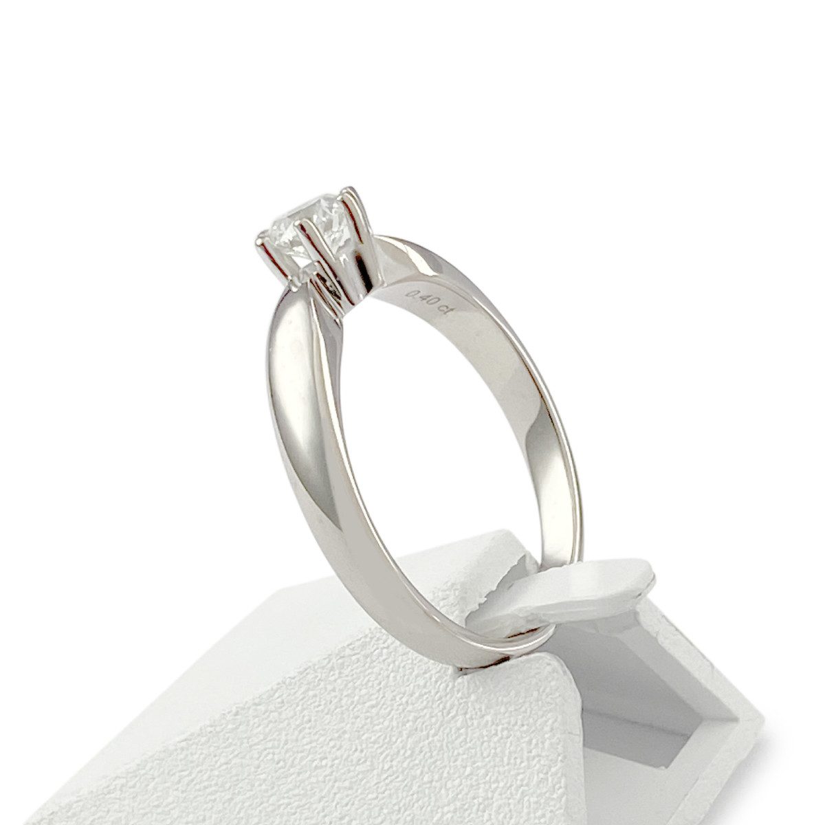 Solitaire d'occasion or 750 blanc diamant