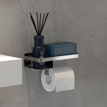 Tiger toiletrolhouder Caddy Chroom