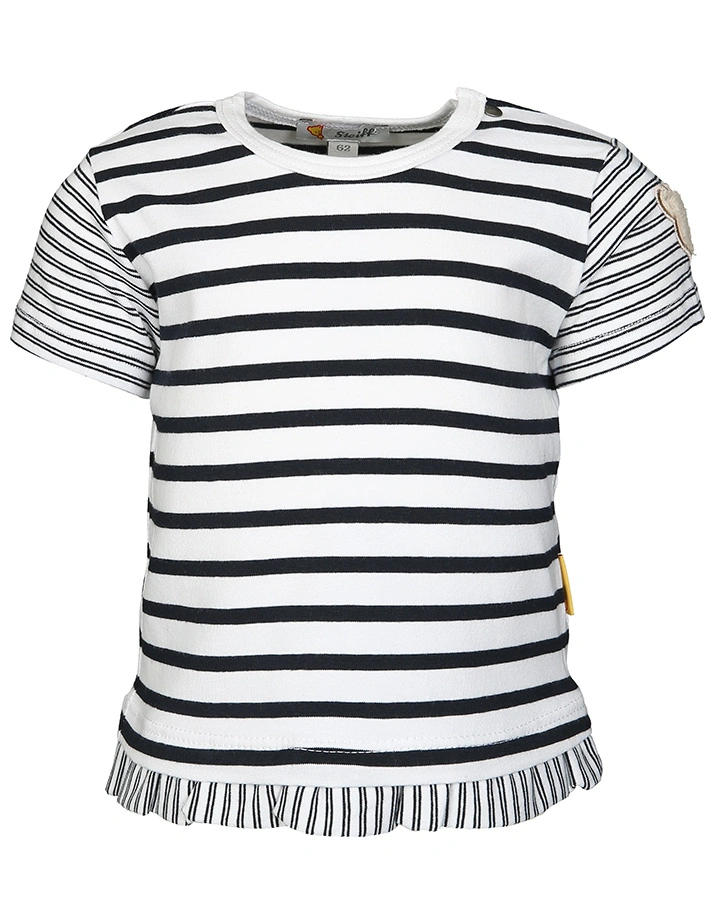 T-Shirt RUFFLES gestreift in dunkelblau