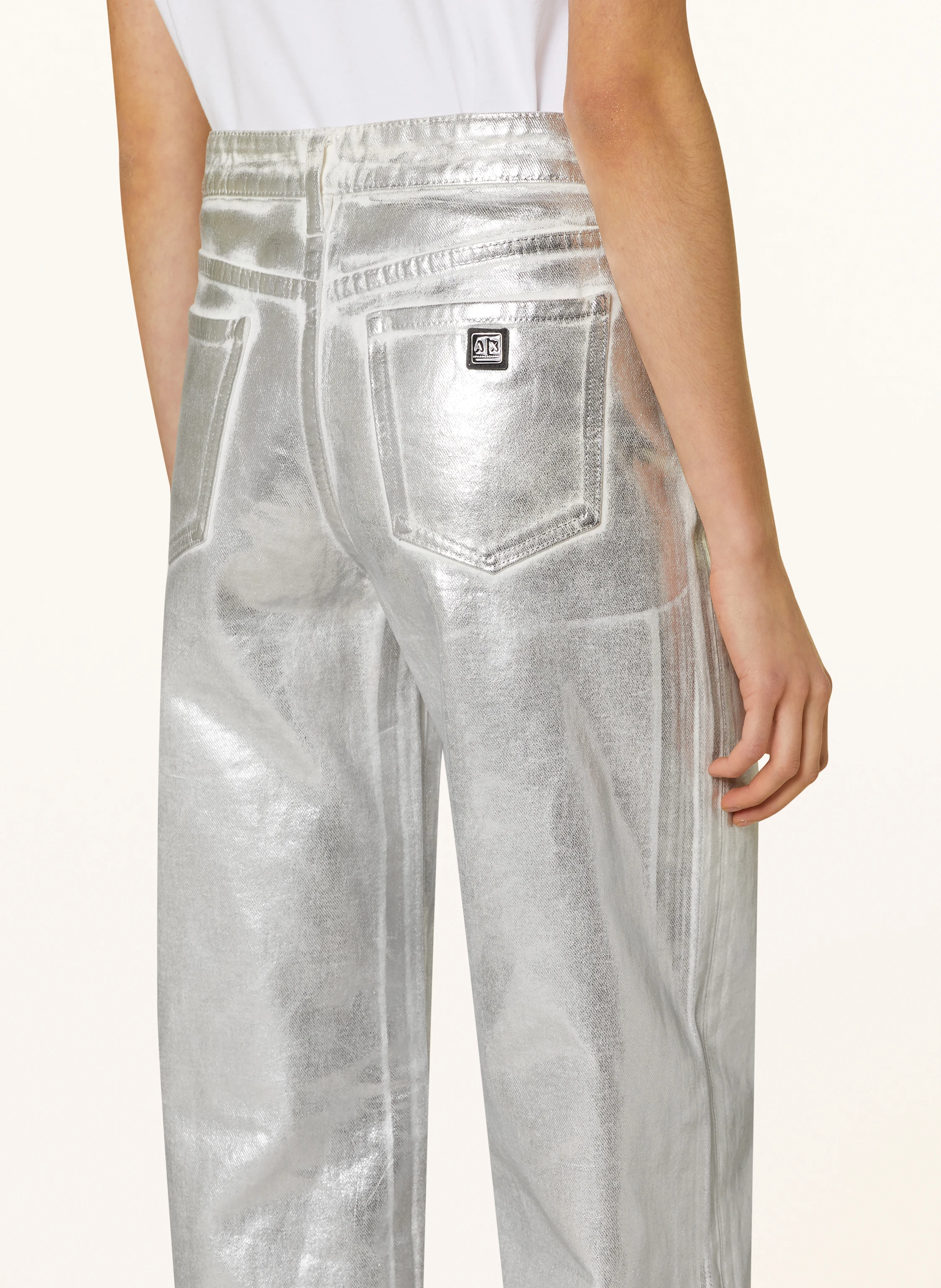 ARMANI EXCHANGE Jeans mit Glanzgarn