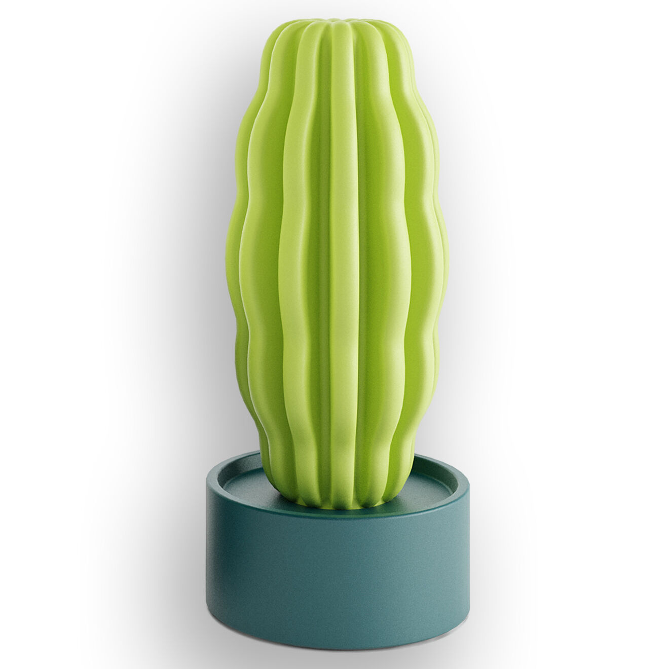 Serralunga Cactus décoratif design par alessandra baldereschi vert paon - 27.5x61.5x27.5 cm