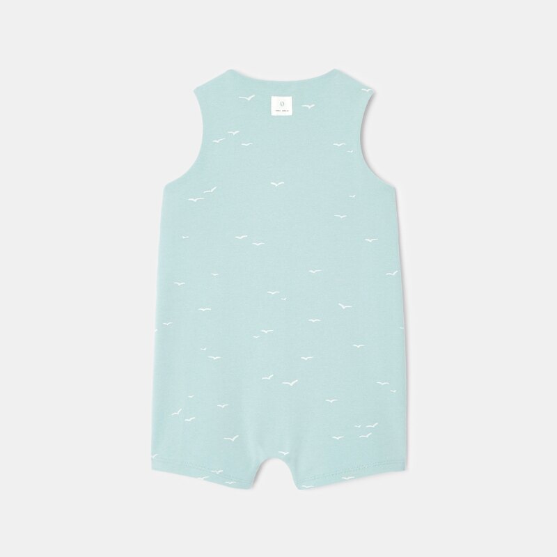 Combinaison courte en coton turquoise mixte Absorba Turquoise