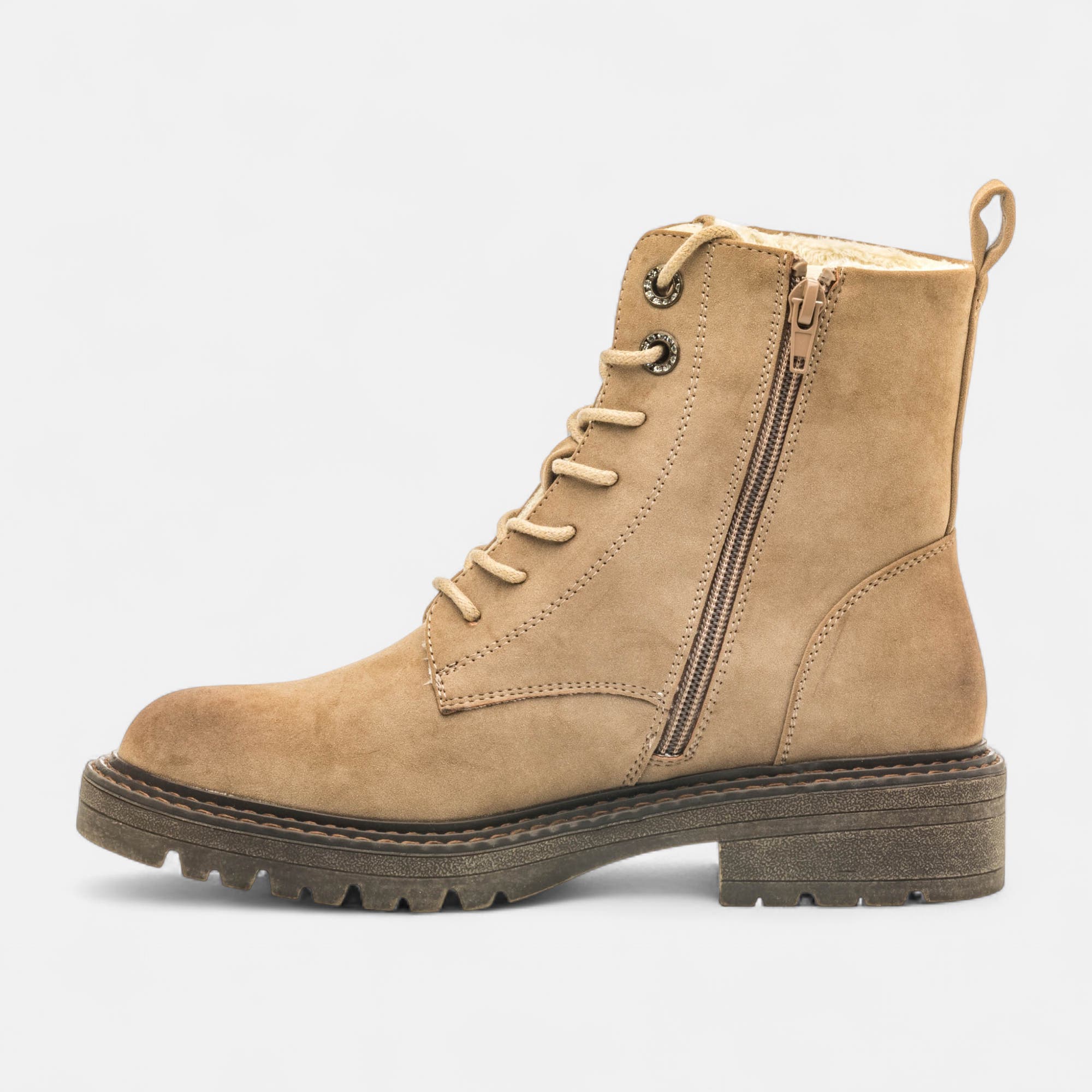 Bottines à lacets Femme beige