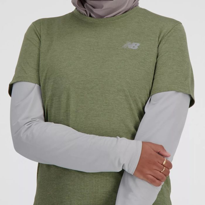 New Balance Dame T-shirts Athletics Short Sleeve Grøn