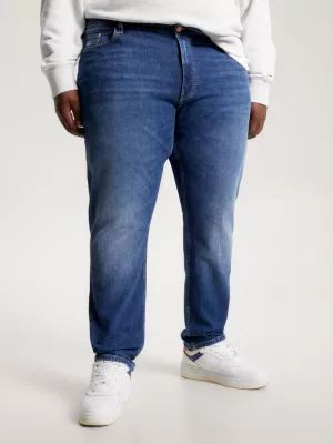 Calça jeans reta desbotada Plus Ryan