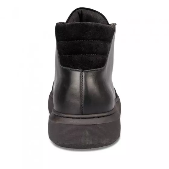 Baskets NOIR DENIM SIDE CUIR
