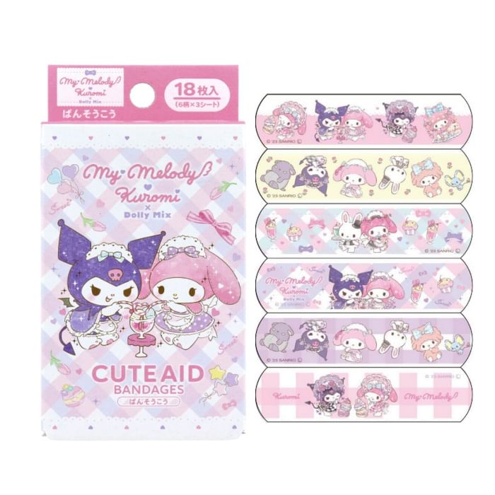 Santan - Sanrio My Melody & Kuromi Plaster (DollyMix) (18 stuks)