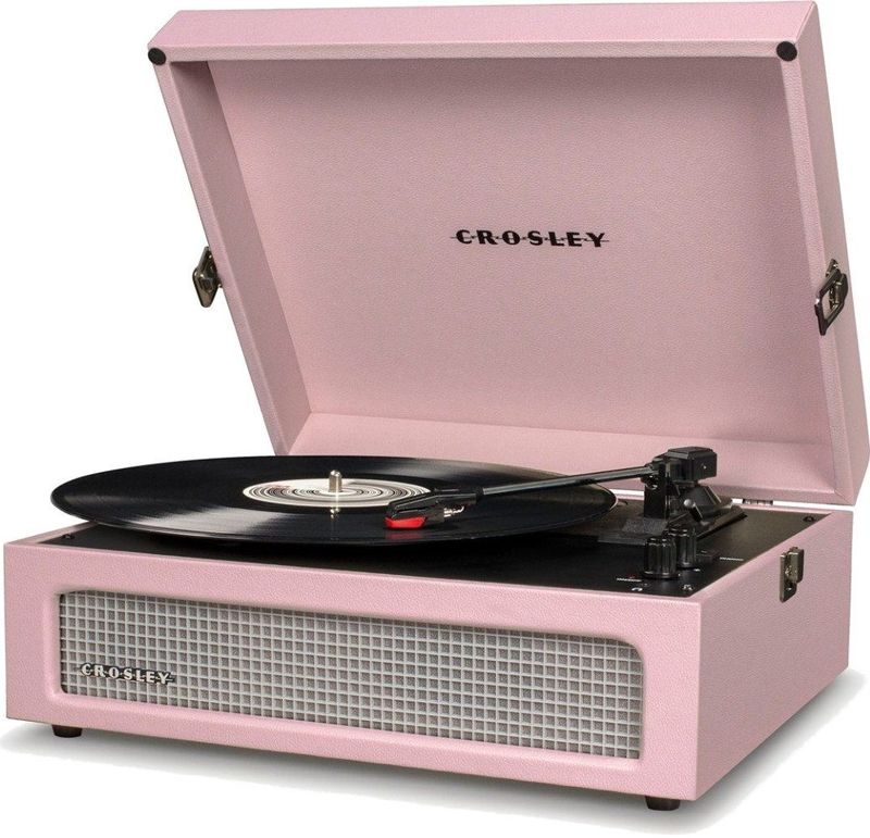 Crosley Voyager CR8017B-AM - Amethyst Lichtroze - Bluetooth in/uit Platenspeler