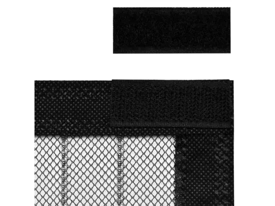 Rideaux de porte anti-insectes 2 pcs et aimants noir 230x160 cm