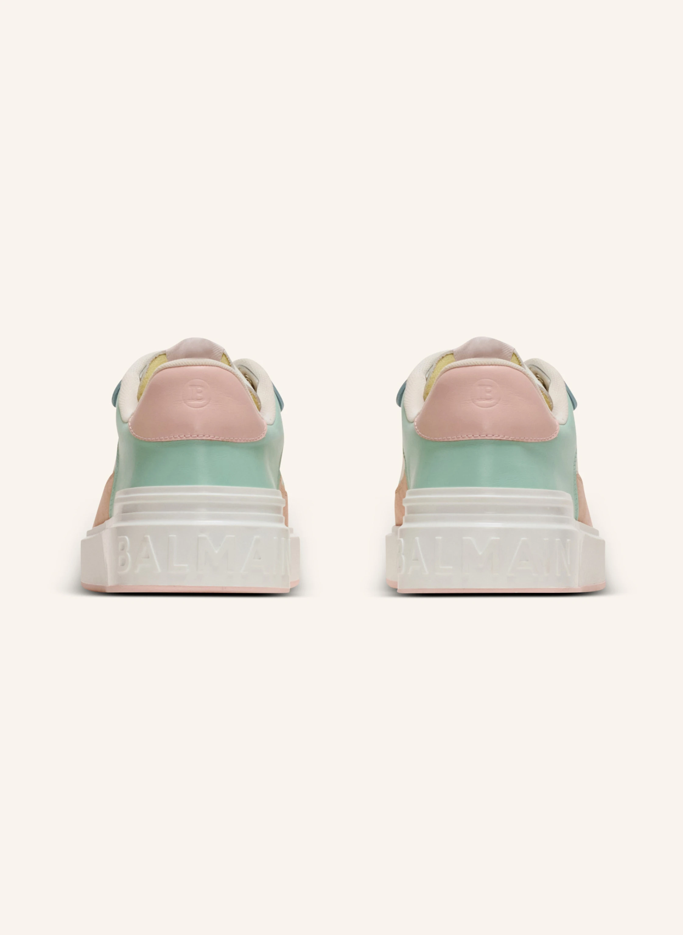 BALMAIN Sneakers B-Court Flip aus Kalbsleder und Wildleder