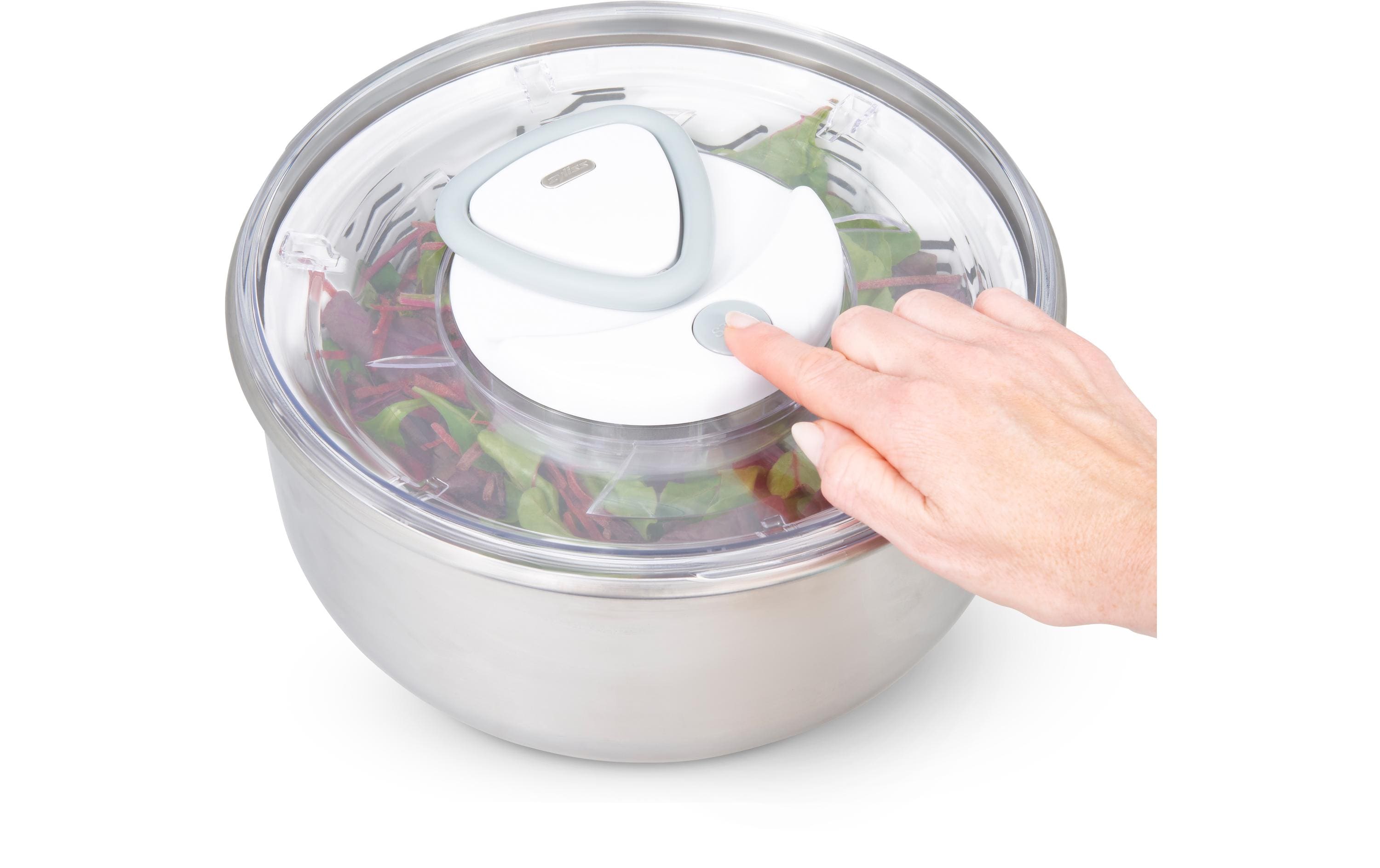 Salatschleuder Easy Spin 2 26 cm, EdelstahlPraktische Salatschleuder