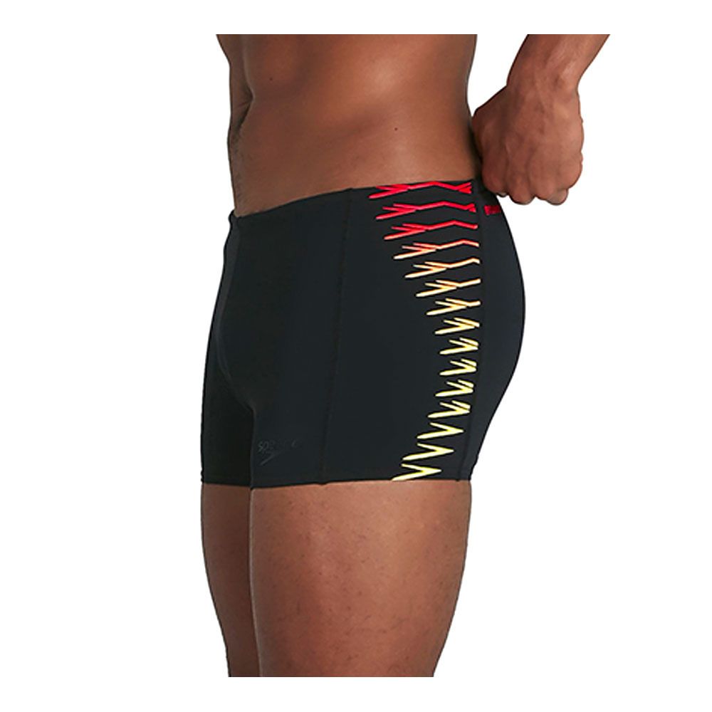 Speedo TECH PANEL - Boxer de bain Homme black/yellow
