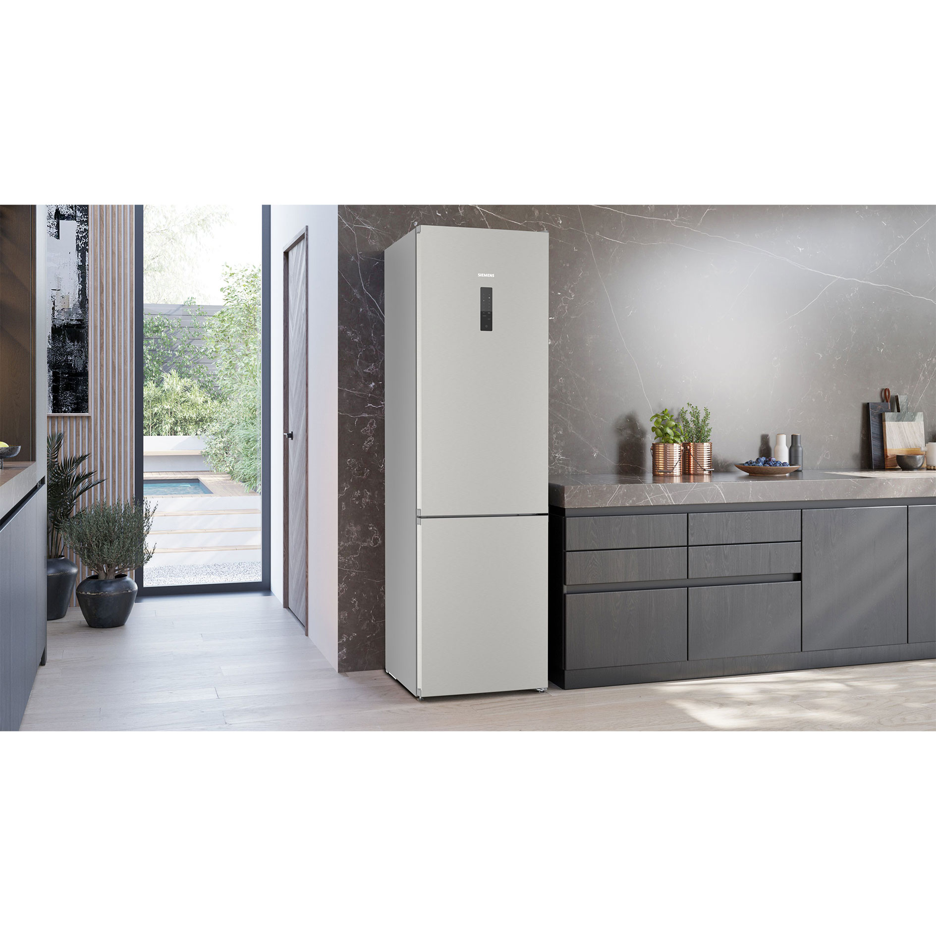 SIEMENS Kühl-Gefrierkombination KG39NXICF - silber - C