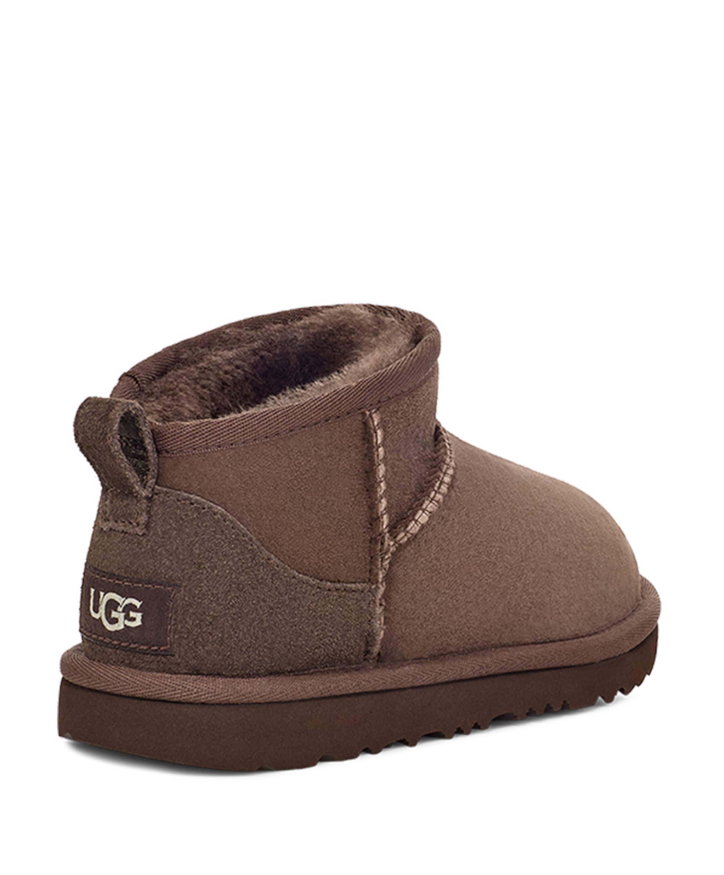 Ugg Classic ultra mini l meisjes enkellaarzen bruin