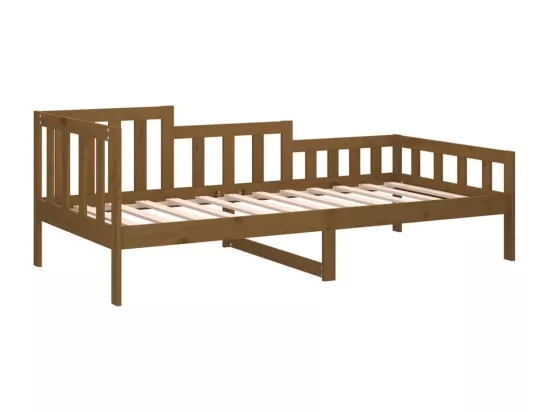 Lit de jour sans matelas marron miel 90x190 cm bois pin massif