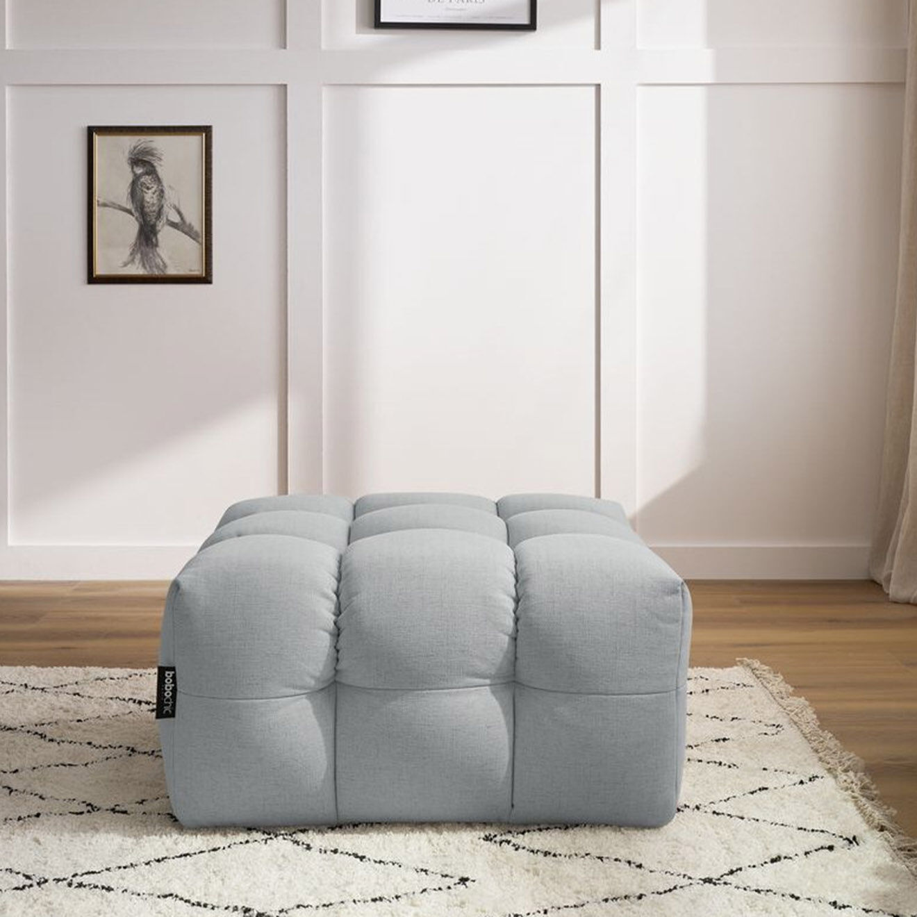 Bobochic Pouf Cloud gris clair - 84x84x43 cm