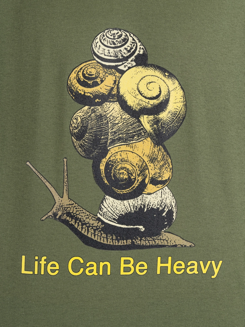 Dravus Snail Pile T-Shirt stonewashed green