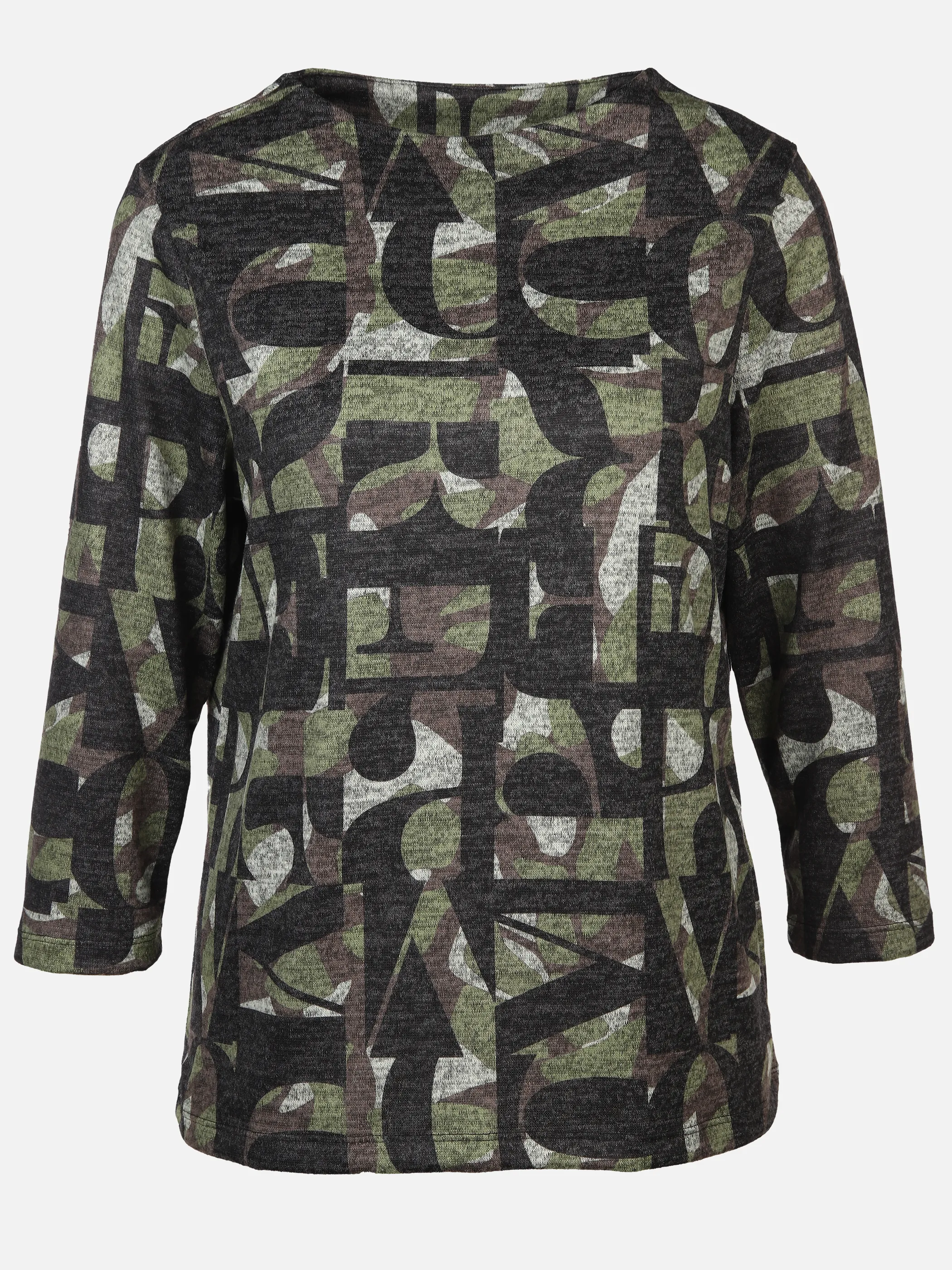 Damen Flauschshirt mit Kelchkragen