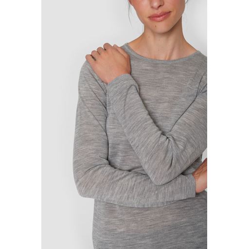 Bitte Kai Rand New Wool Strikbluse, Grey Melange, XXL