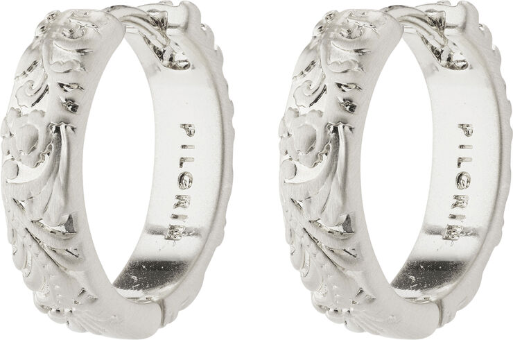 Pilgrim ELFRIDA recycled hoop earrings silver-plated Sølv