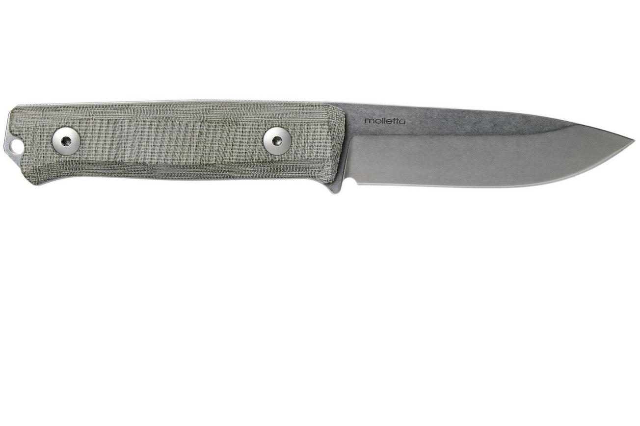 LionSteel B40 green canvas micarta B40-CVG bushcraftmes