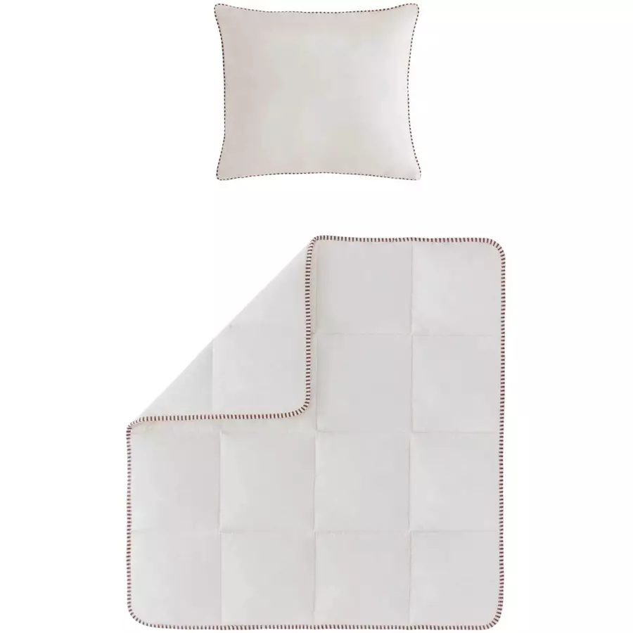 hibboux® Kopfkissen & Bettdecke Woozy Wool Set Ecru