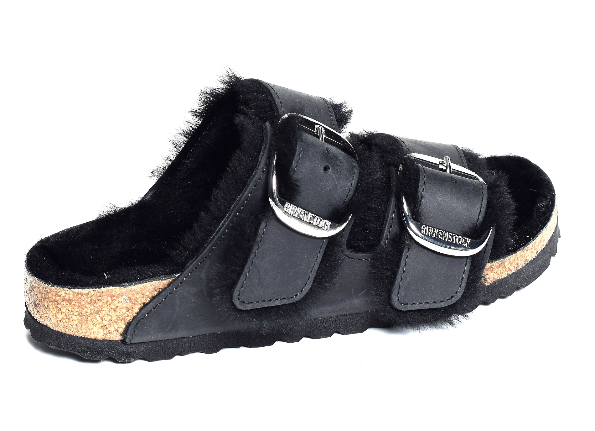 Arizona big buckle shearling noir