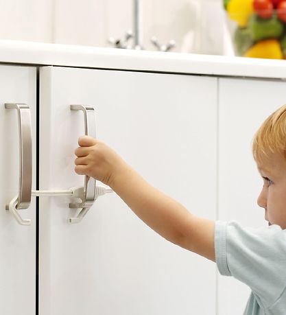 BabyDan Kindersicherung - Schiebeschloss - 2 st. - Weiss