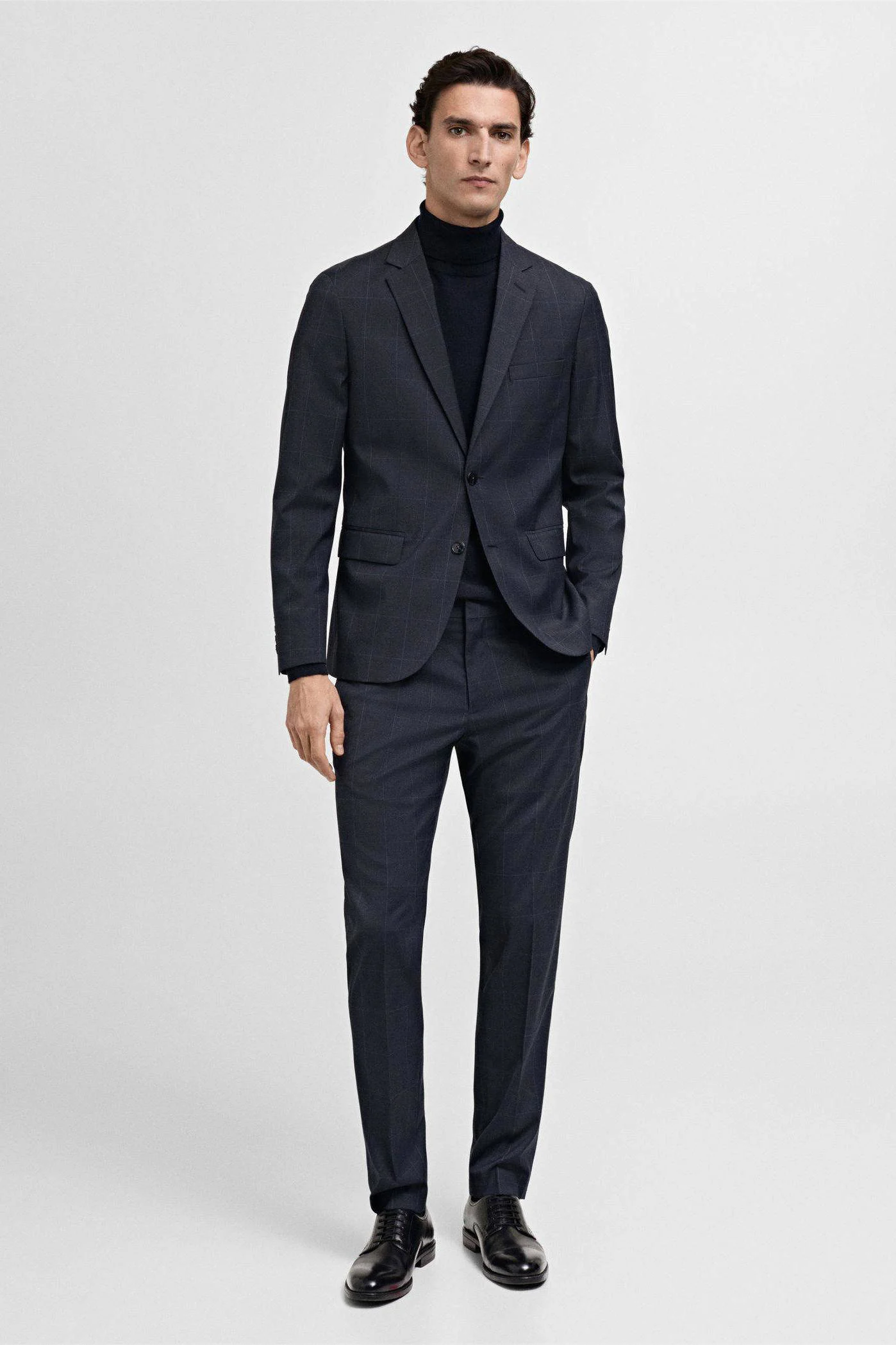 Mango Man super skinny pantalon donkerblauw