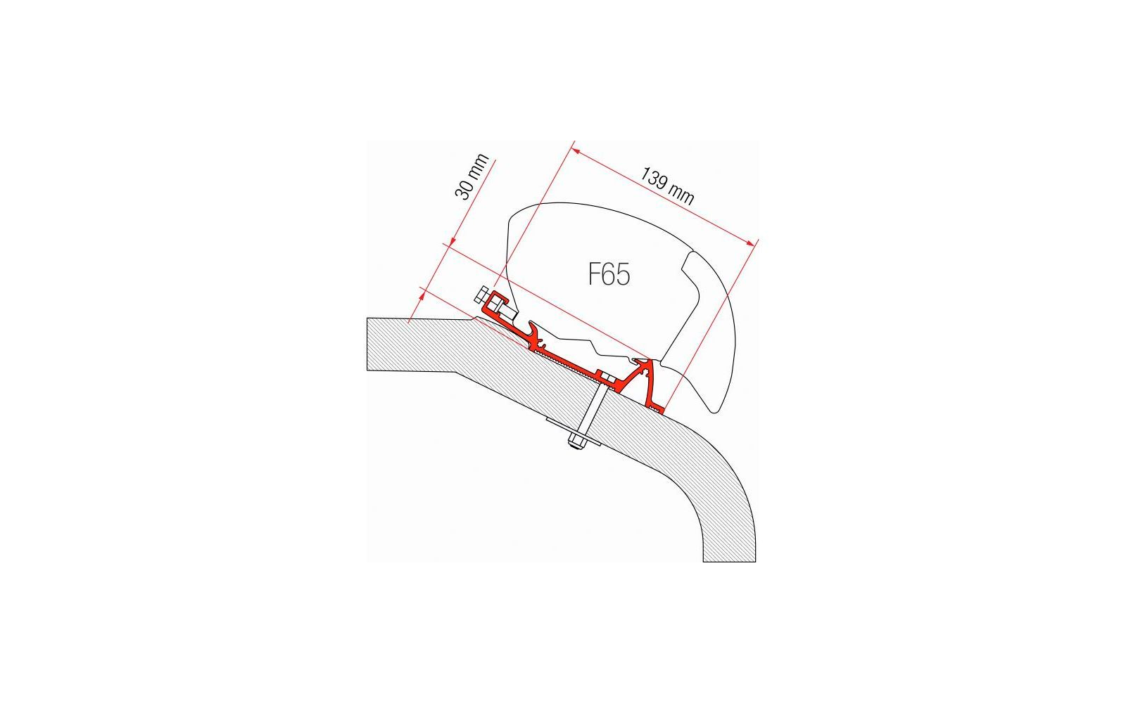 Fiamma Adapter Lmc Tec 370 cm passend für F65 und F80 Markise