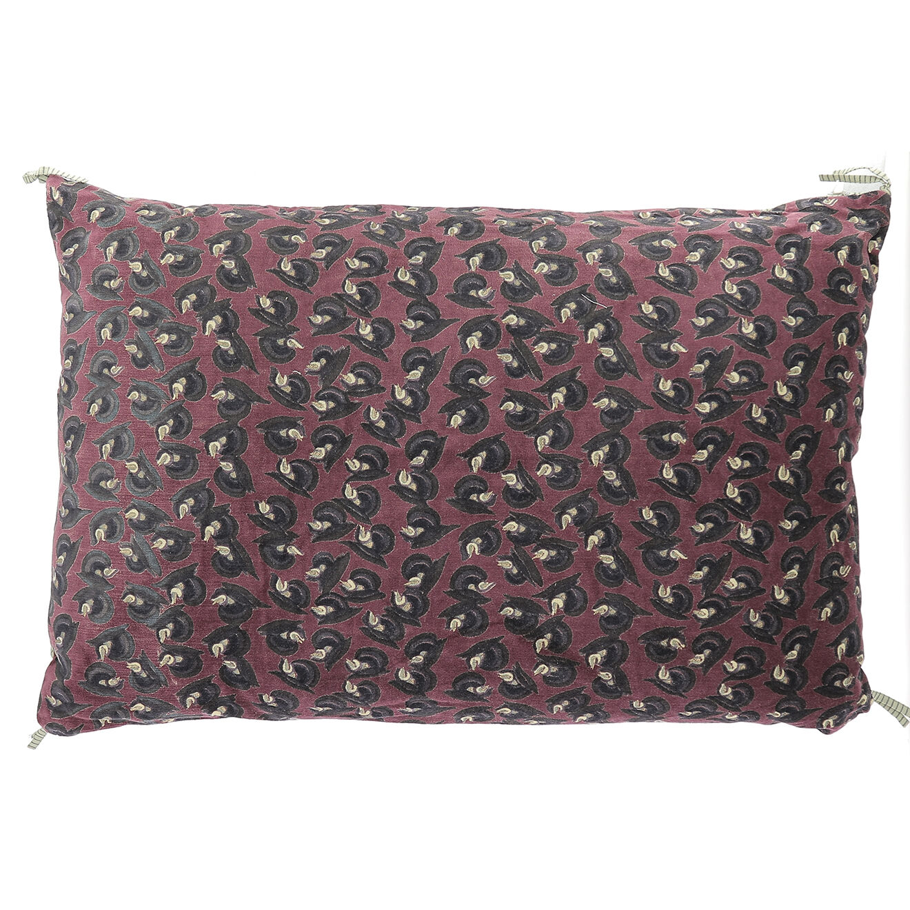 En Fil d'Indienne Housse de coussin Art Déco bordeaux - 50x75 cm