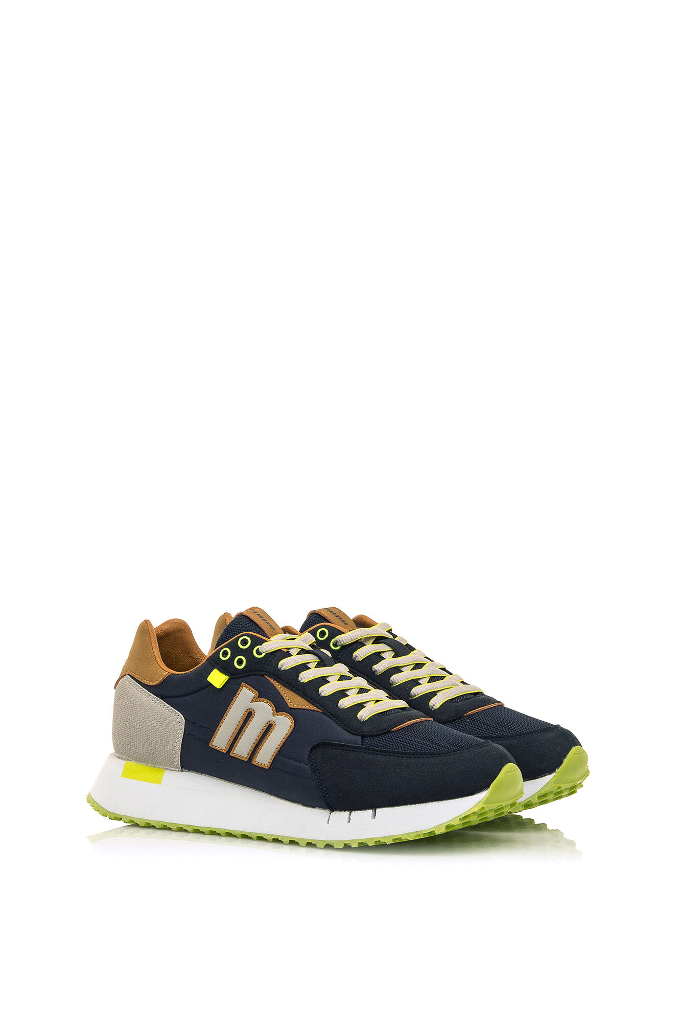 Tênis casual dourado - Azul