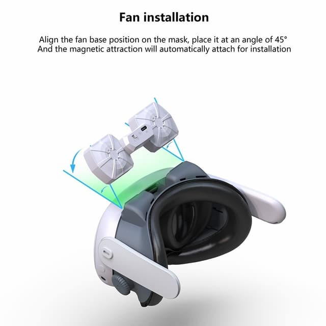 Meta Quest 3 FIIT VR X3 Air Circulation Fan Ansigtspud epude