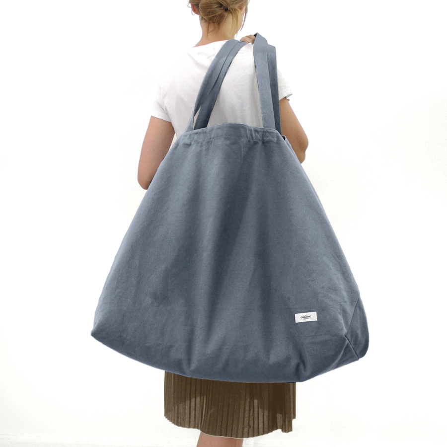 The Organic Company Schultertasche Big Long Grey blue