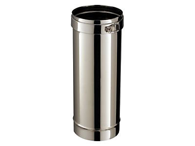 Elément droit 25 cm + collier ø150 mm Poujoulat