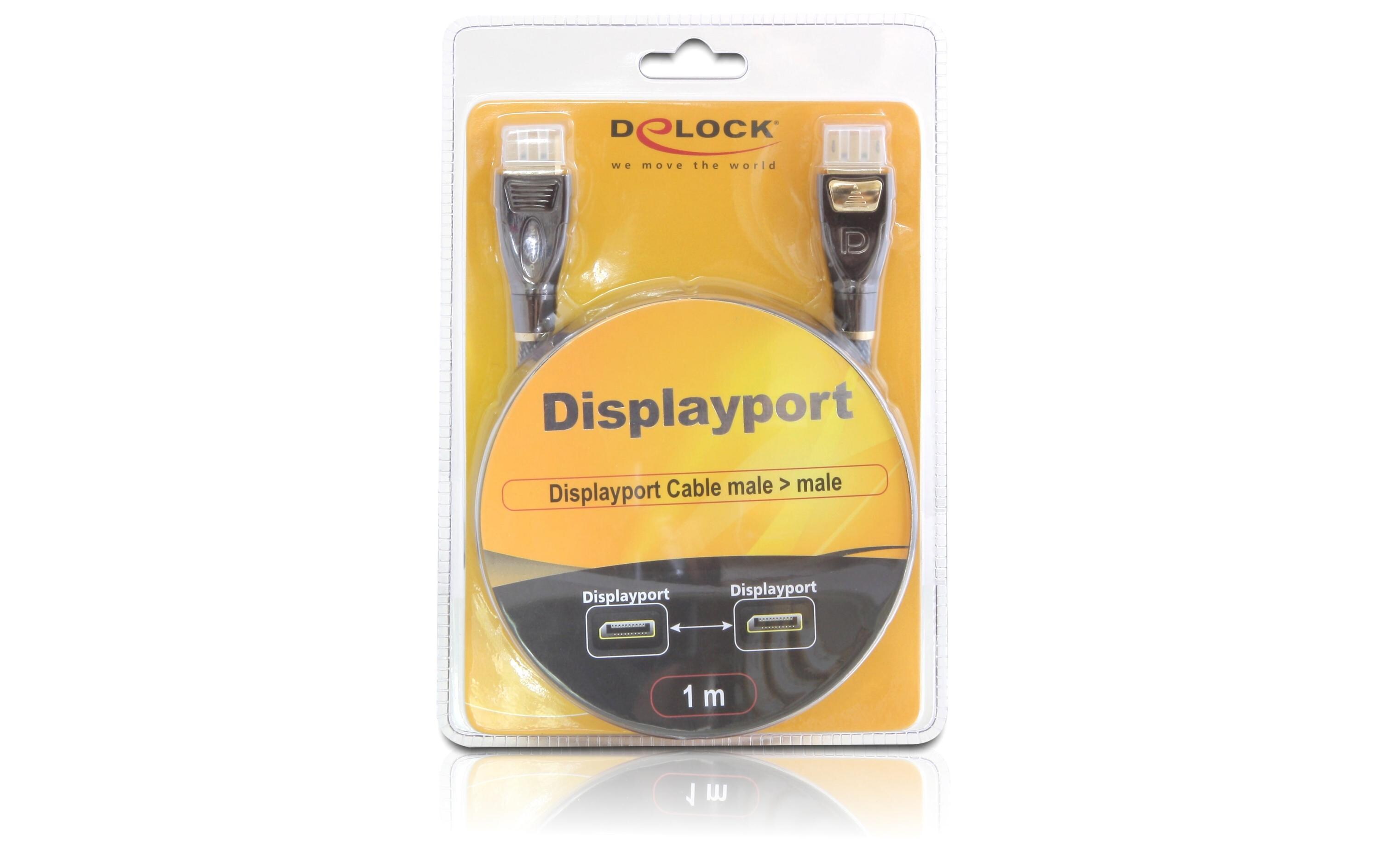 Kabel DisplayPort - DisplayPort, 1 mKabel zur Übertragung von Bild- und Tonsignalen