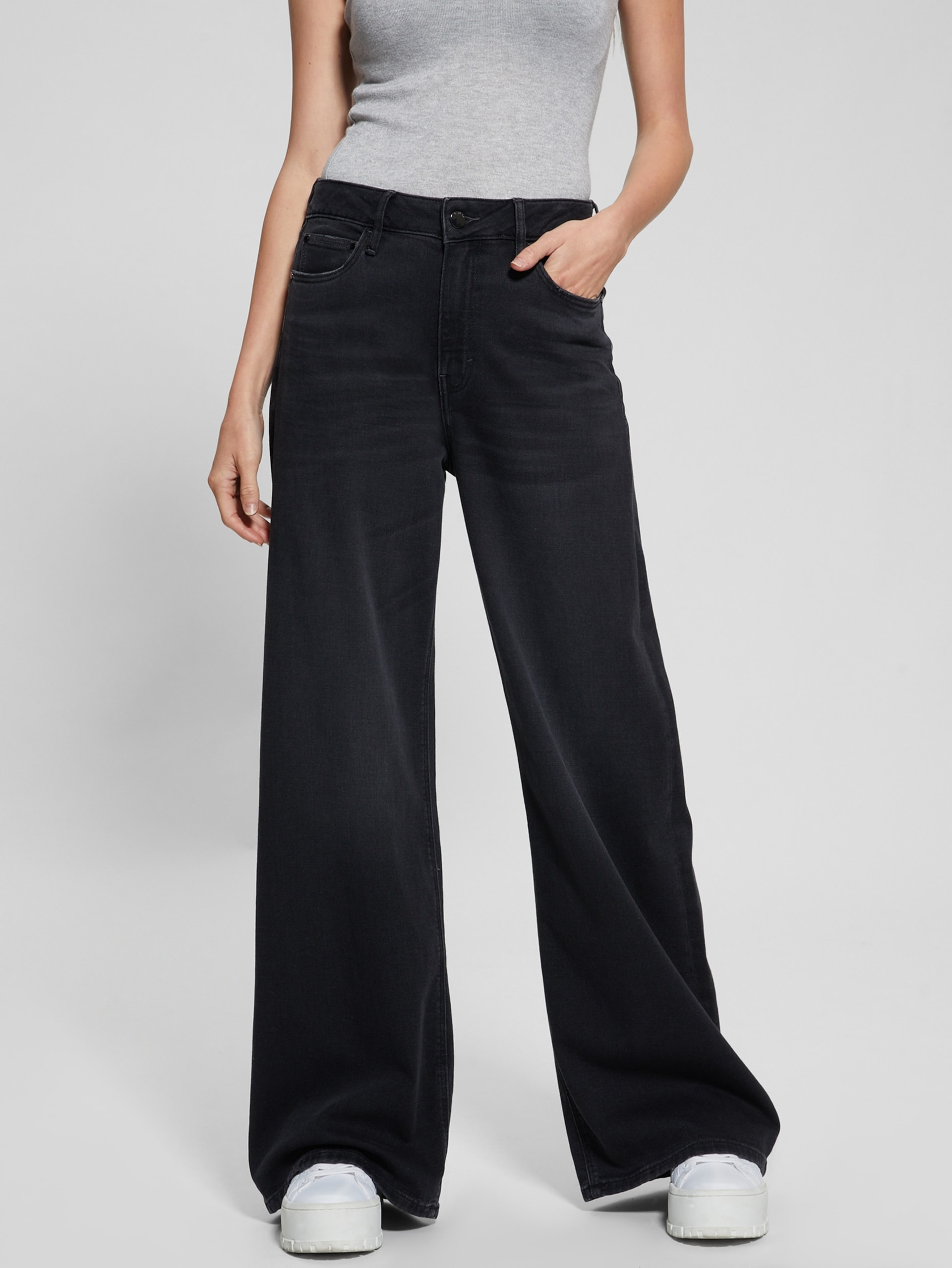 Calça jeans Eco Bellflower de perna larga